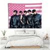 Текстовый Розовый Флаг США Гобелен, Настенный Декор с Фотографиями K-Pop Мальчиковой Группы, Фан-Атрибутика Tomorrow X Together, Декор для Спальни и Общежития, День Рождения
