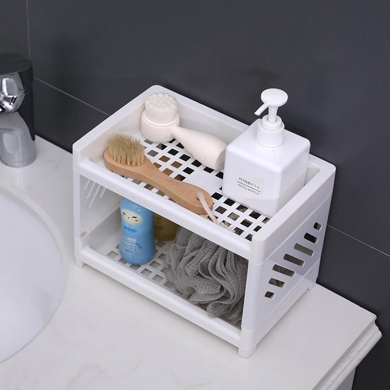 Desktop Organizing Rack Pp Household Storage Rack Cosmetics Storage Rack White/Blue/Pink For Desk Organization Household Bedroom