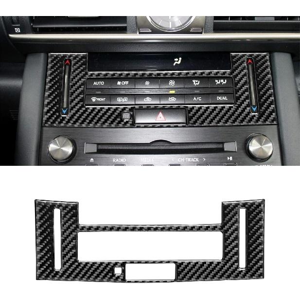 Compatible with Center Console Air Conditioning Button Panel Cover Sticker Carbon Fiber Interior Accessories for Lexus Is 2013 2014 2015 2016 2017
