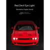 Игрушечная машинка Dodge Challenger Hellcat STR Red Eyes в масштабе 1/32, литые автомобили, декоративные модели машин с оттяжкой, со звуком и светом