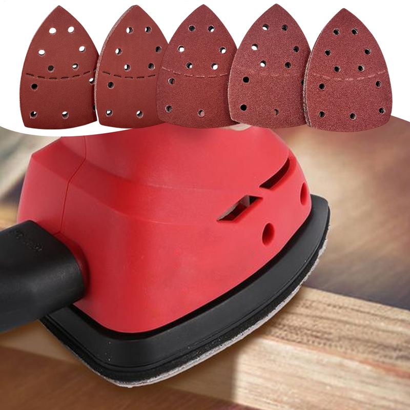 Sandpaper Sheets Triangular Design Sanding Paper 11-Hole Design Multi-Purpose Sandpaper For Metal Polishing Car Repair Wooden