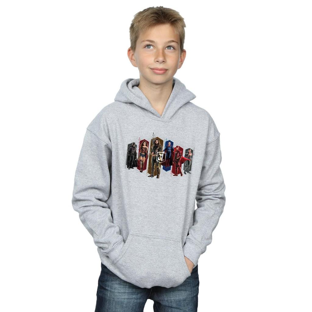 DC Comics Boys Justice League Movie Team Hexagons Hoodie