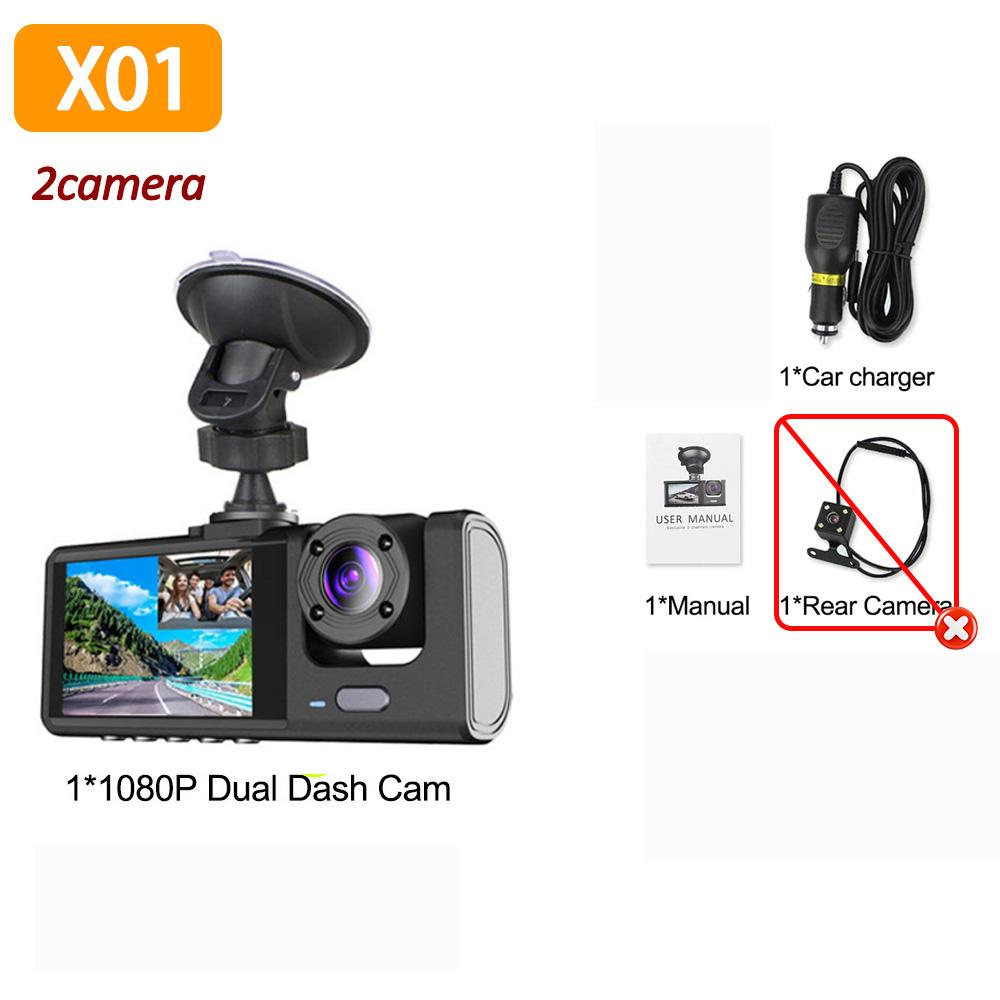 2/3 Camera Dash Cam W/ IR Night Vision Loop Recording & 2" IPS Screen 1080P DVR recorder, video recorder,Car accessories