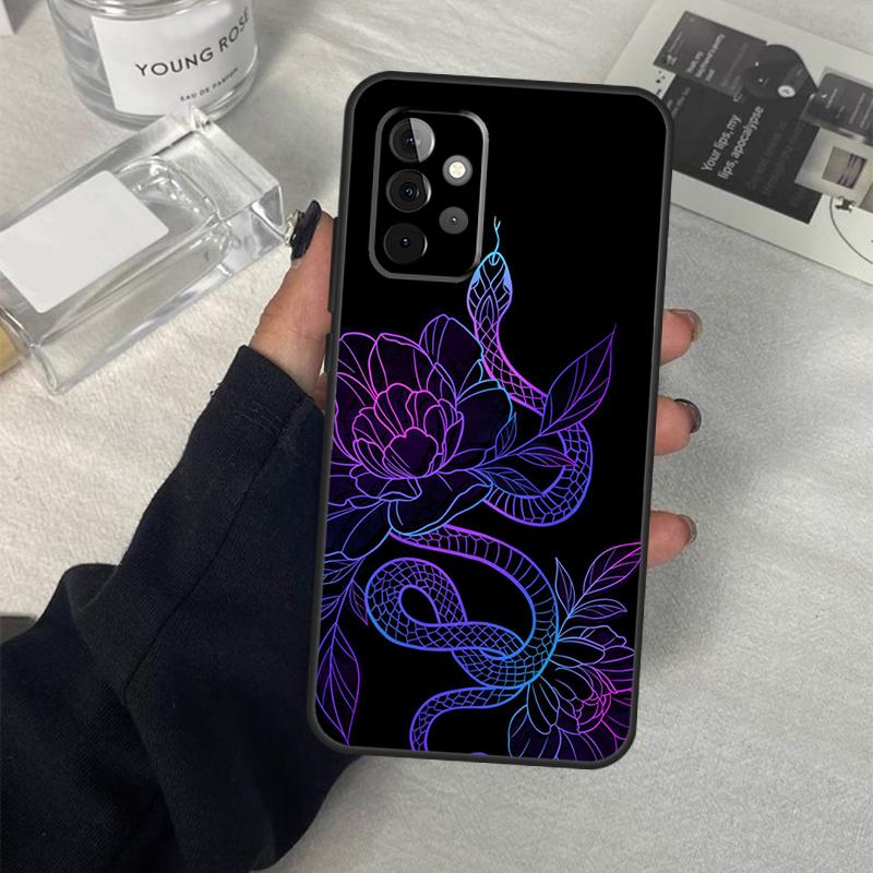 Чехол-цветок змеи для Samsung Galaxy A06 A16 A26 A36 A56 A53 A32 A52 A33 A13 A55 A35 A15 A14 A34 A54 A17