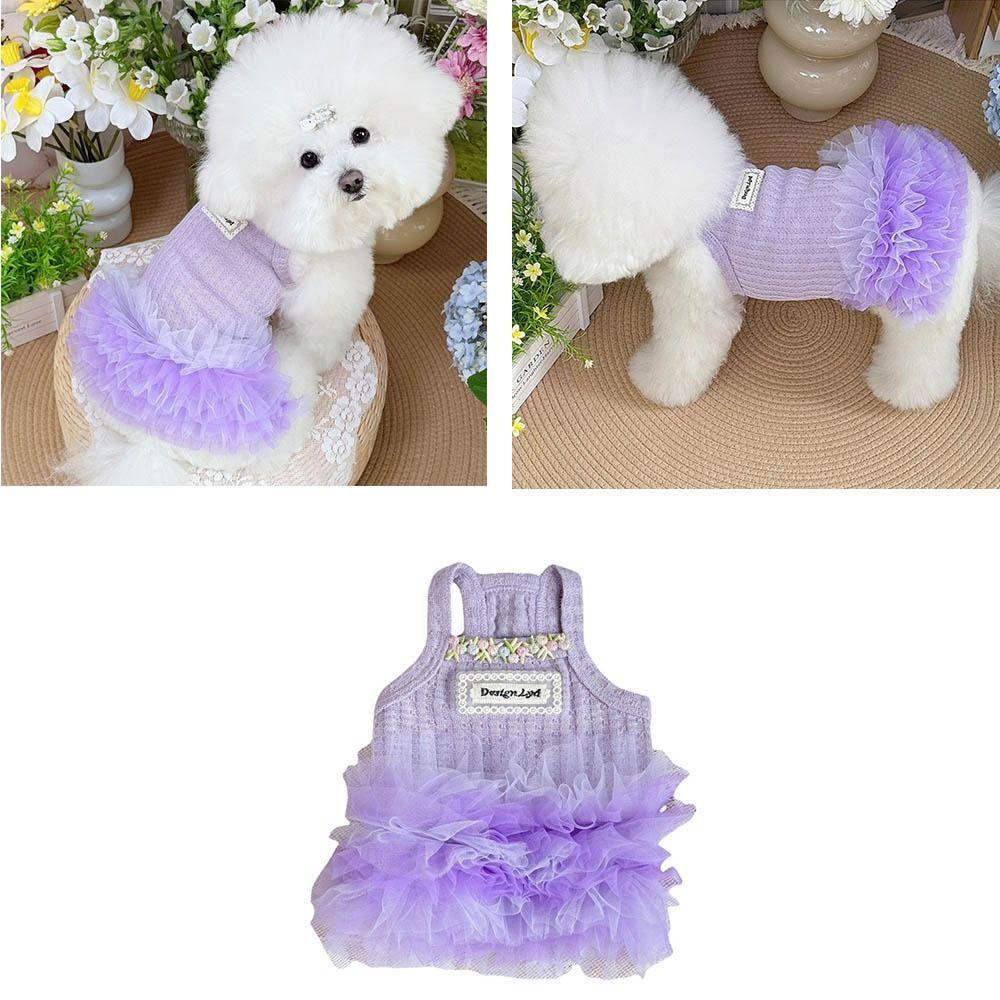 Thin Design Dog   Princess Dress Lace Cat Dress Cute Dog Summer Dress  for Small Medium Dog