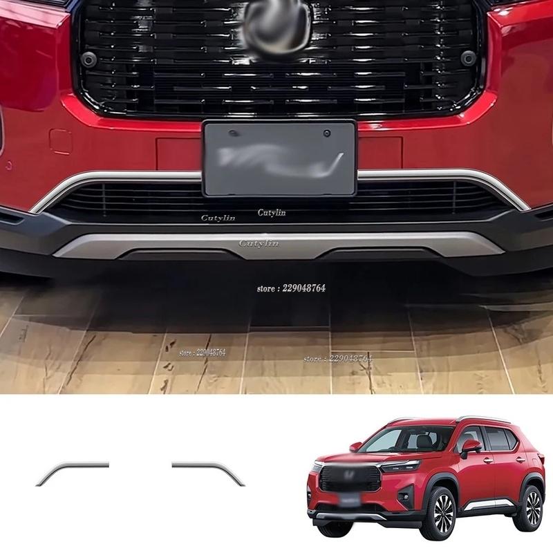 For HONDA WR-V WRV 2024 2025 ABS Black Front Bumper Lower Middle Net Mesh Grille Grill Around Cover Trim Exterior Car styling Cu