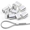 10-50Pcs Oval Cable Clip Fixing Clip Wire Ferrules Durable Crimp Sleeve  Steel Wire Rope