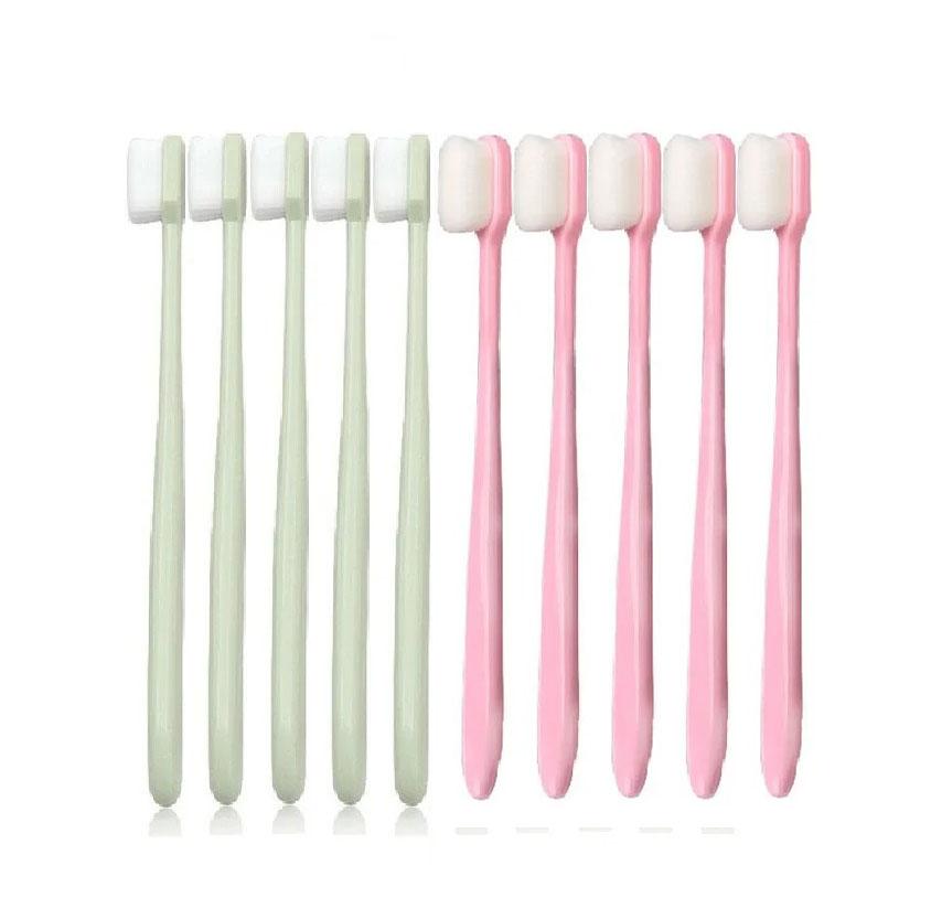 10 PICS Зубная щетка для взрослых Ультрамягкая зубная щетка Нано-зубная щетка для чувствительных десен Дополнительные зубные щетки для чувствительных зубов