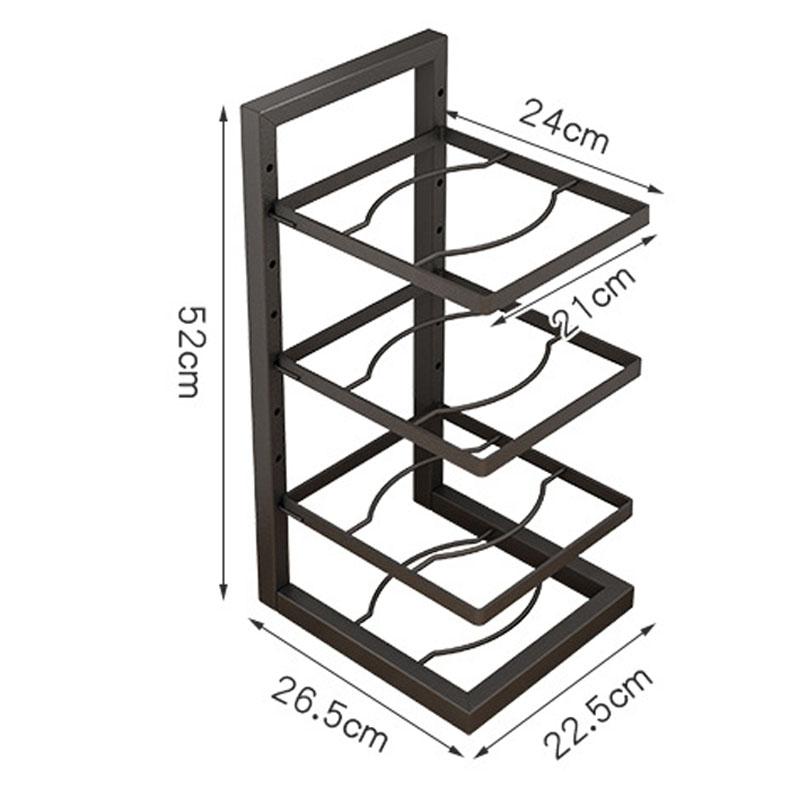 Регулируемый органайзер для кастрюль, кухонная стойка для хранения кастрюль из нержавеющей стали, многоярусный бытовой органайзер для кастрюль и сковородок для кухни