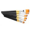 8Pcs Paint Brushes Set Nylon Hair Flat Tipped Drawing Accessory for Acrylic Watercolor