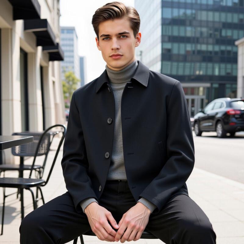 Мужская классическая ветрозащитная куртка Futing в стиле business casual
