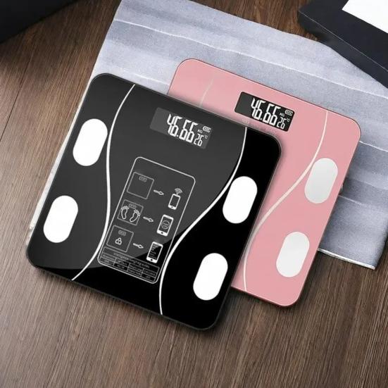 Smart Weight Scale with LED Display 150kg Max. Heavy Duty Rechargeable Digital Scale Accurate Bathroom Body Weight Fat Scale