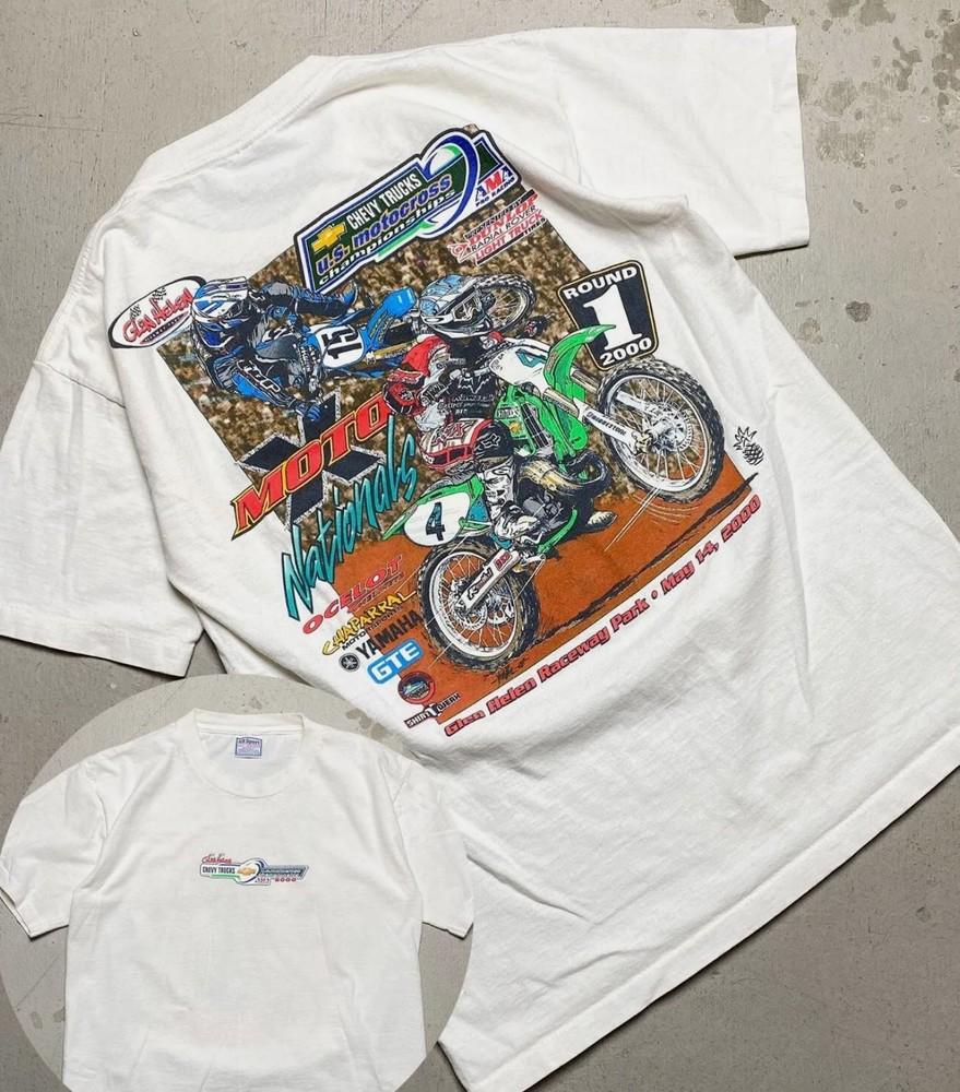 Новая старинная футболка 2000 года Glen Helen Motocross Pro National Хлопок Унисекс Все размеры Унисекс Футболка