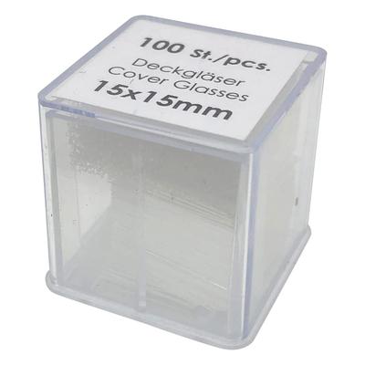 AS ONE Покровные стекла 100 штук x 10 коробок по 10 штук № 0101010 15×15мм / 1-877-01