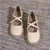 Fashion Round Toe Small Leather Shoes for Women's New College Style Single Shoe Female's Flat Bottomed British Mary Jane Woman's Shoes