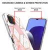 For Samsung Galaxy A22 5G (EU Version) Case Splicing IMD Marble Pattern Electroplated TPU Back Cover