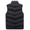 Men Autumn Winter Fashion Stand Collar Color Waistcoat Vest Jacket Top Coat