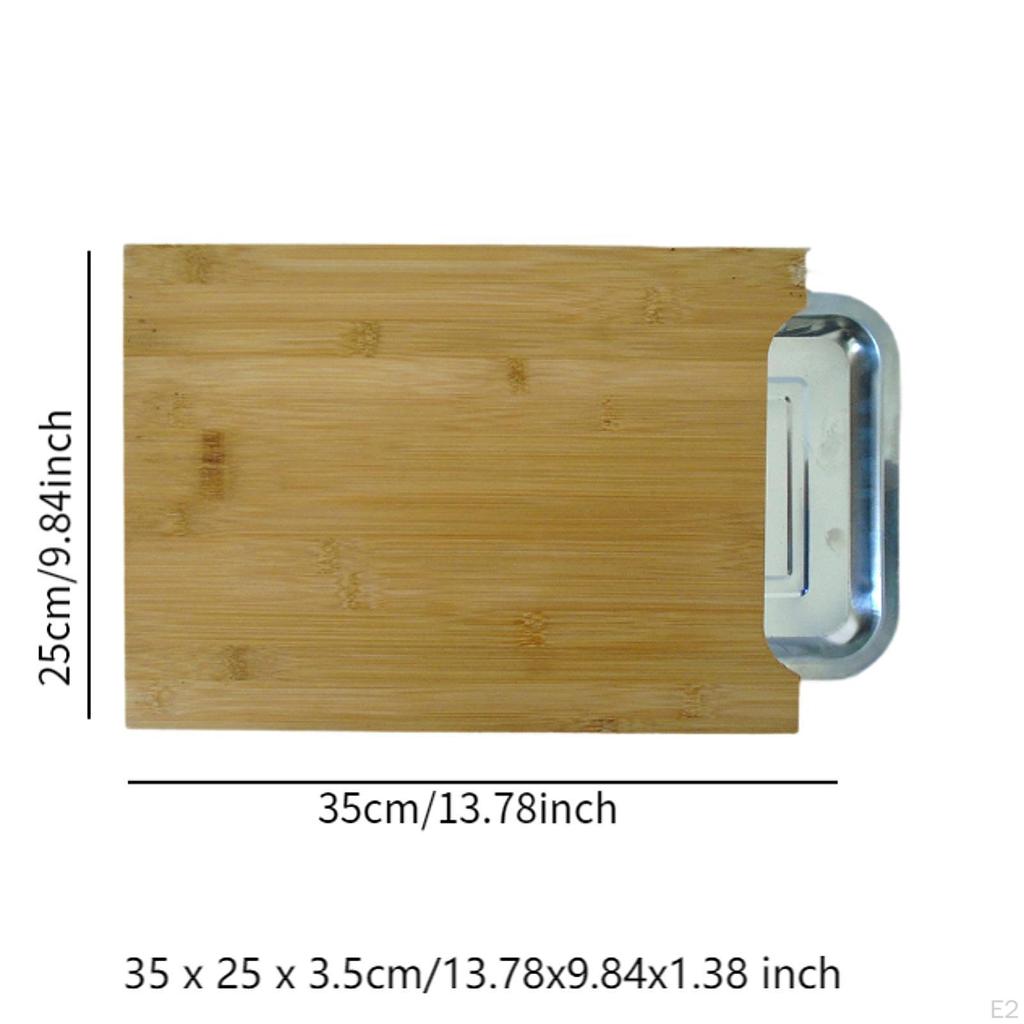 Разделочная доска из бамбука для овощей с подносом для подачи легкой пиццы