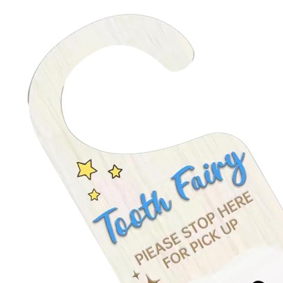 Creative Door Ornament Handle Decoration Basswood Toothbrush Reminder Encourages Dental Care Home