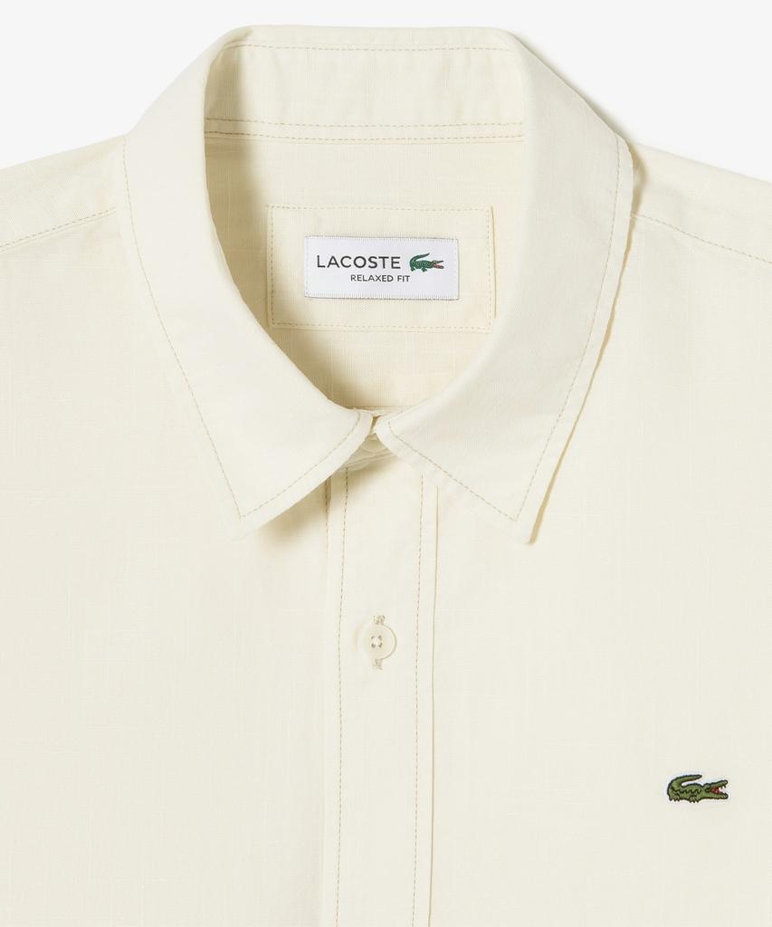 LACOSTE Men'S Chambray Short Sleeve Shirt Ch359E-56G 056