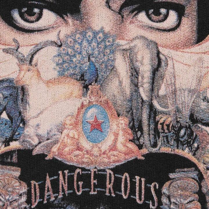 Supreme Толстовка с капюшоном на молнии Michael Jackson Dangerous Черная