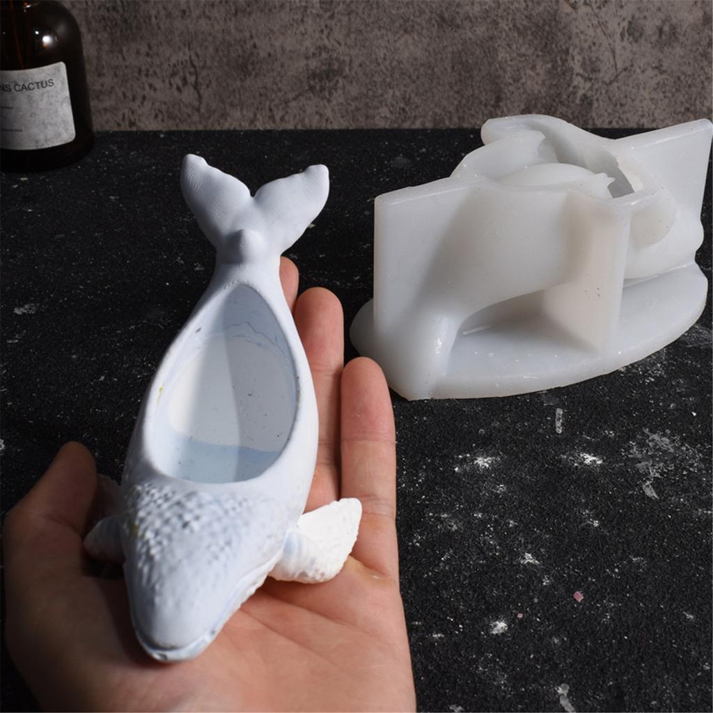 Flexible Candle Cup Molds Crafting Moulds Whale Shape Easy Demolding Moulds Candle Holder Molds Candle Stand Molds