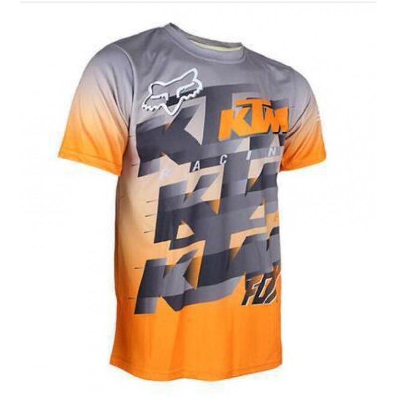 Quick Dry Off-road Motorcycle Short Sleeve T-shirt Mountain Bike Cycling Jersey Round Neck Men Women