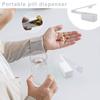 Дозатор для таблеток Портативный прибор для приема таблеток с отделением для хранения Удобный инструмент для выталкивания таблеток для домашней больницы