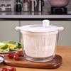 Быстросохнущая центрифуга для овощного салата, большая емкость, мойка-сушилка для зелени, дуршлаг для продуктов, для домашнего использования
