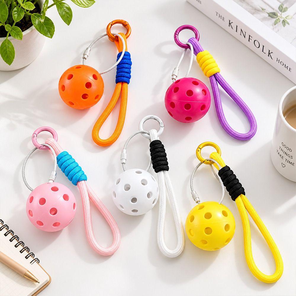 with Lanyard Pickleball Pendant Mini Fitness Series Pendant Pickleball Key Ring Bag Accessories