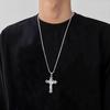 High Quality Cross Titanium Steel Non Fading Necklace,Domineering and Trendy Men's Hip-hop Pendant Chain,New Handsome Men Women