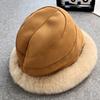 Утолщенная теплая шерстяная шапка-купол с широкими полями зимняя панама женская однотонная ветрозащитная шляпа аксессуары для одежды