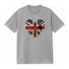Стильная Футболка Хлопковая Мужская с Британским Флагом Union Jack Команда GB Великобритания винтажная Стирка дизайнерская одежда Дышащая