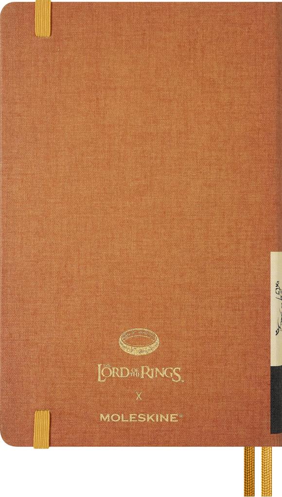 Moleskine Lord of the Rings Frodo and Sam Mordor Notebook Large 13 x 21cm, Orange Hardcover Plain Journal LELRQP062FROSAM
