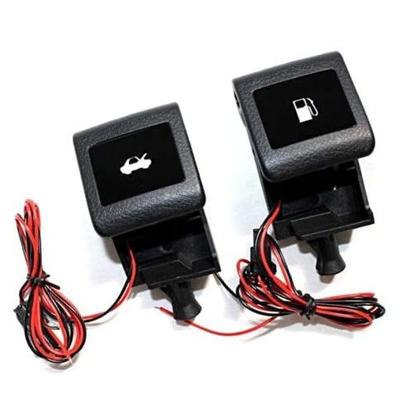 Универсальный набор рычагов капота и лючка бензобака POG для автомобилей Toyota, Белый светодиодный комплект освещения для открытия лючка бензобака и капота HD-65W66W для Alphard/Noah/Voxy/Estima/Hiace