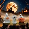 Halloween Ghost Figurine Ghost With Pumpkin Desk Ornament Spooky Resin Sculpture Desk Display Ornaments For Bedroom Entryway
