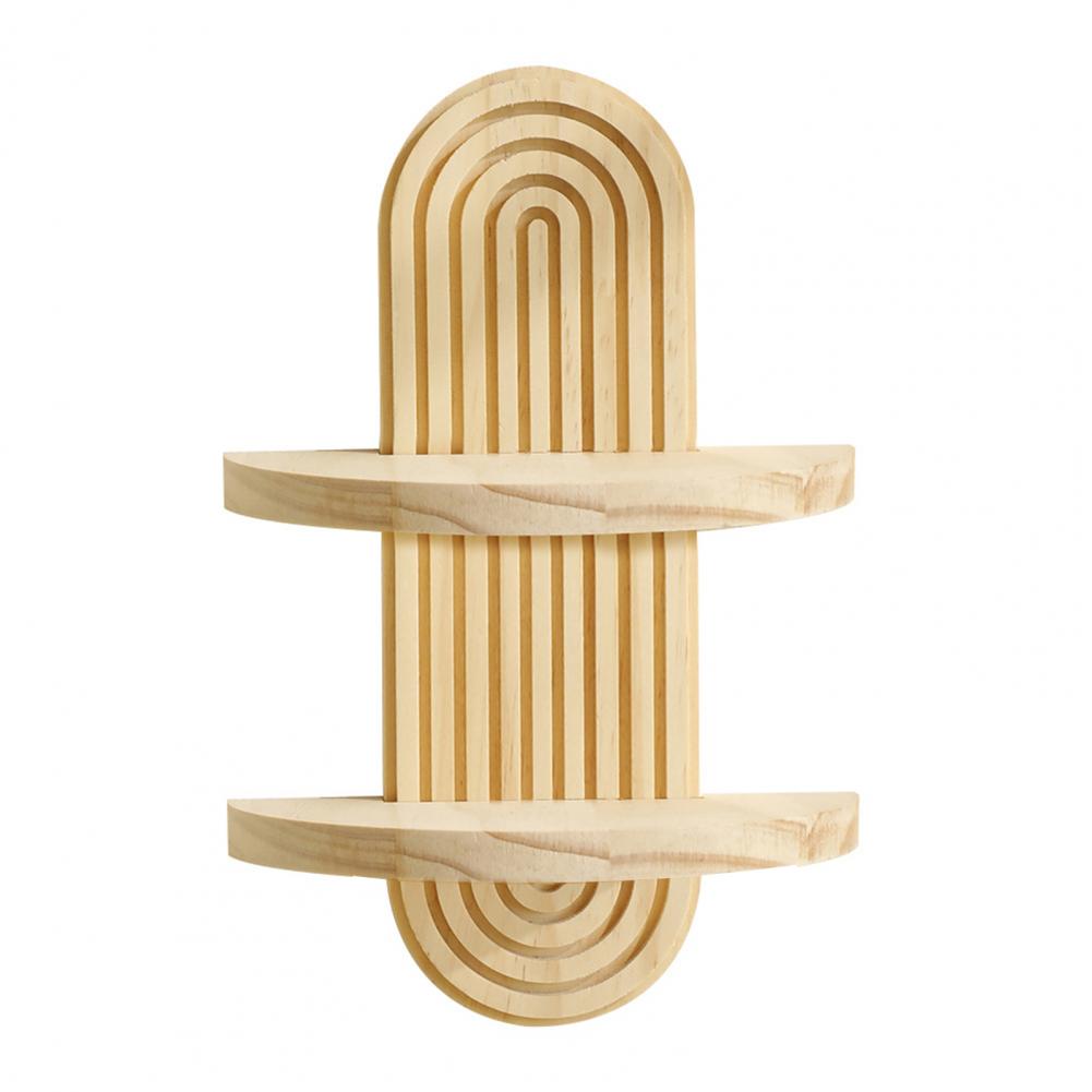 Многофункциональная настенная полка Бохо Фермерский дом Овальная спиральная настенная полка для комнаты Декор спальни Деревянная плавающая в деревенском стиле для ванной