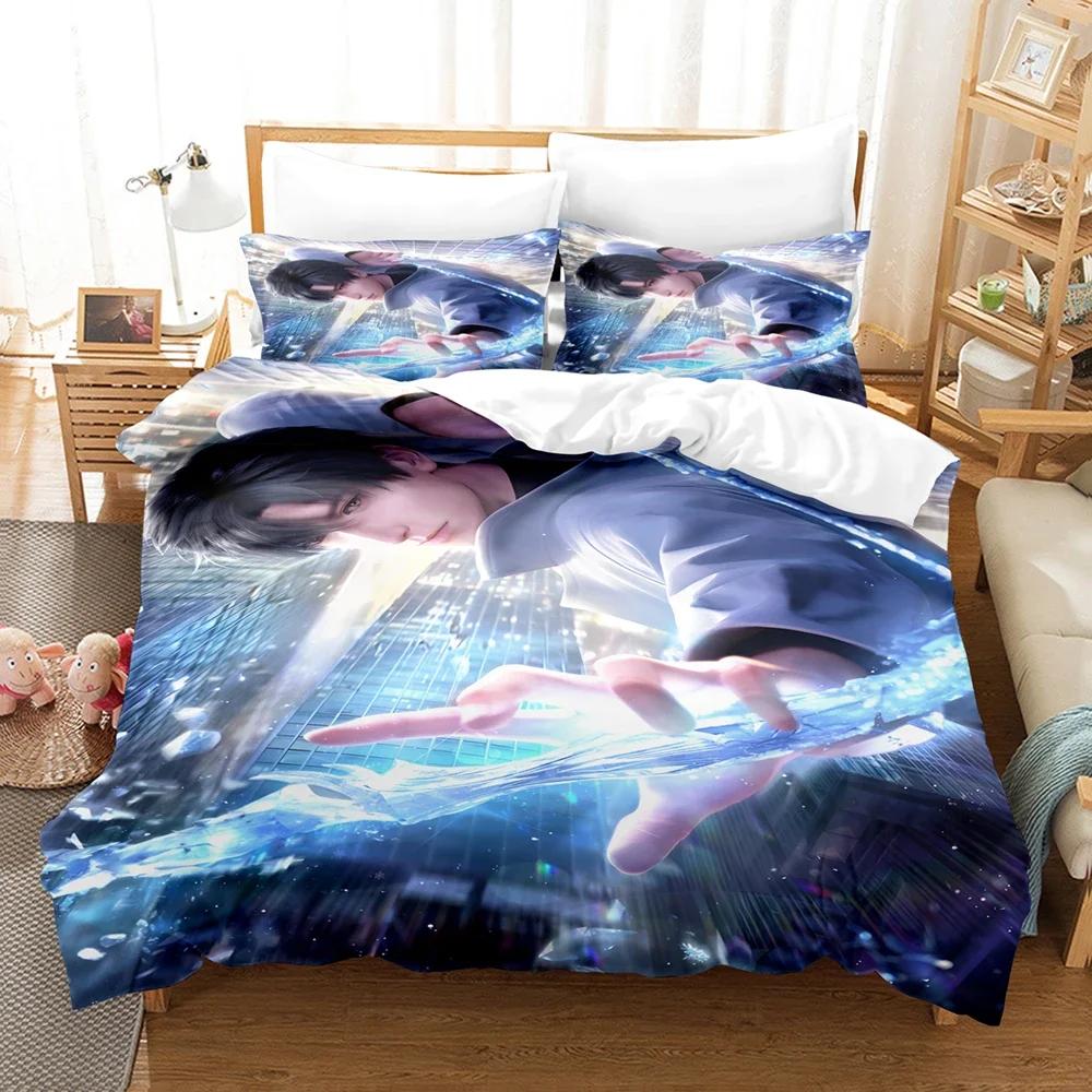 3 шт. Игровой комплект постельного белья L-Love And D-Deepspace Удобный комплект пододеяльника с наволочками Подарок Zayne для спальни Рождественский подарок