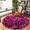 1pc Pink Sequins Round Chair mat Area Rug - Non-Slip, Floor Mat for Office, Bedroom, home decor Christmas Gift p0811086