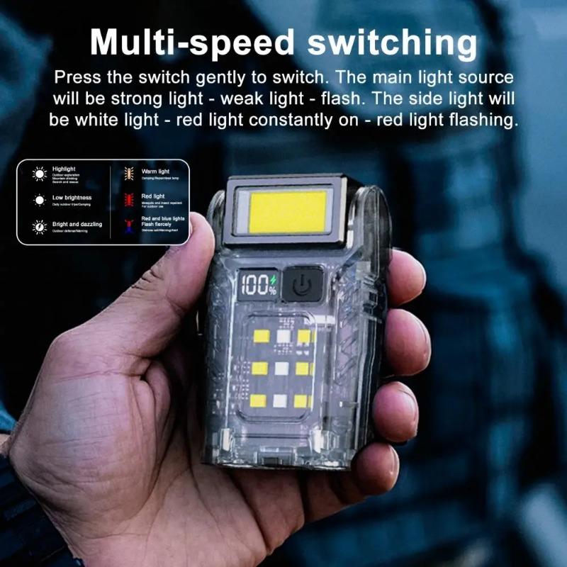 Светодиодный клип-фонарь для шляпы, вращающийся, портативный, перезаряжаемый через USB, мини-фонарик, легкий, для рыбалки на открытом воздухе, езды, кемпинга, налобный фонарь