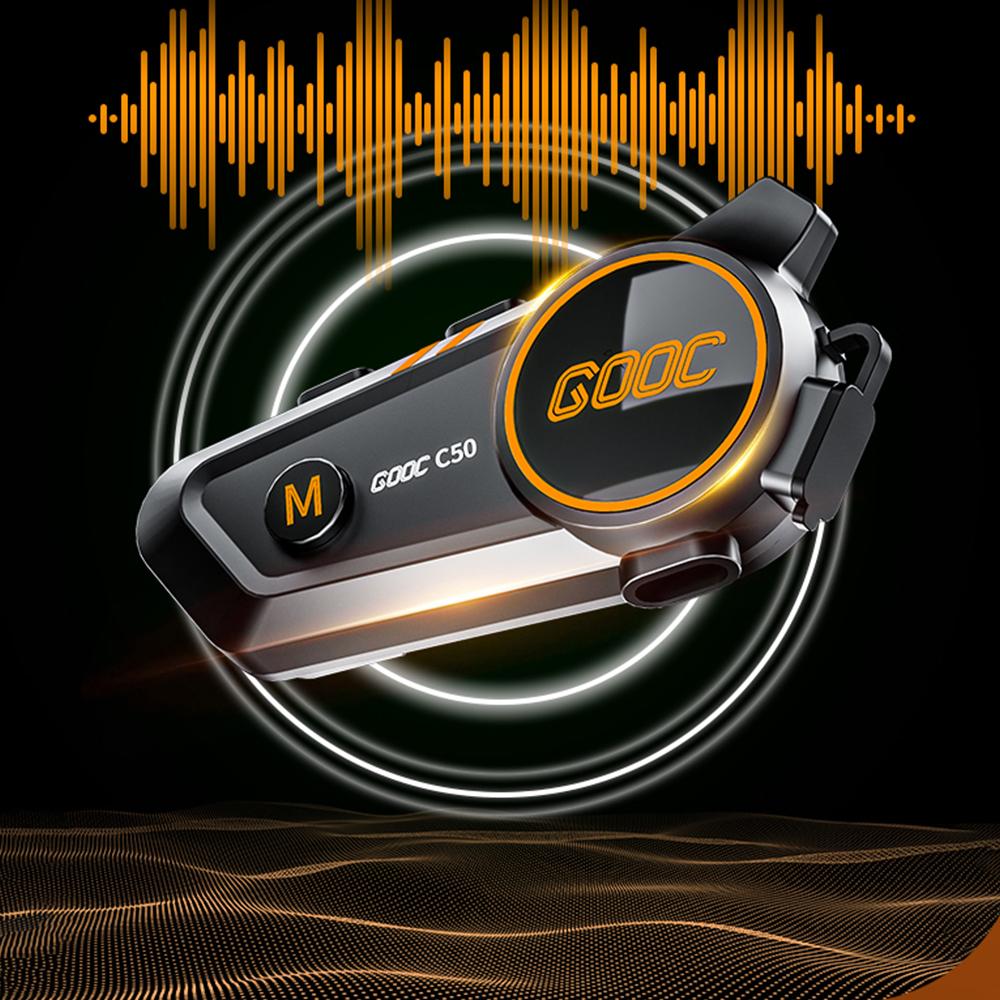 1/2x Music Interphone Bluetooth 5.3 Motorcycle Helmet Intercom Headset Waterproof 300m Intercomunicador Speaker Earphone