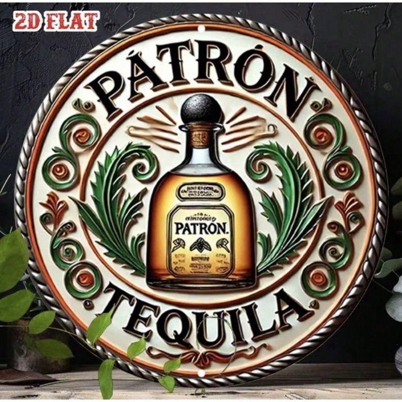 Винтажный металлический настенный плакат Patron Tequila Mexicana для бара в гараж