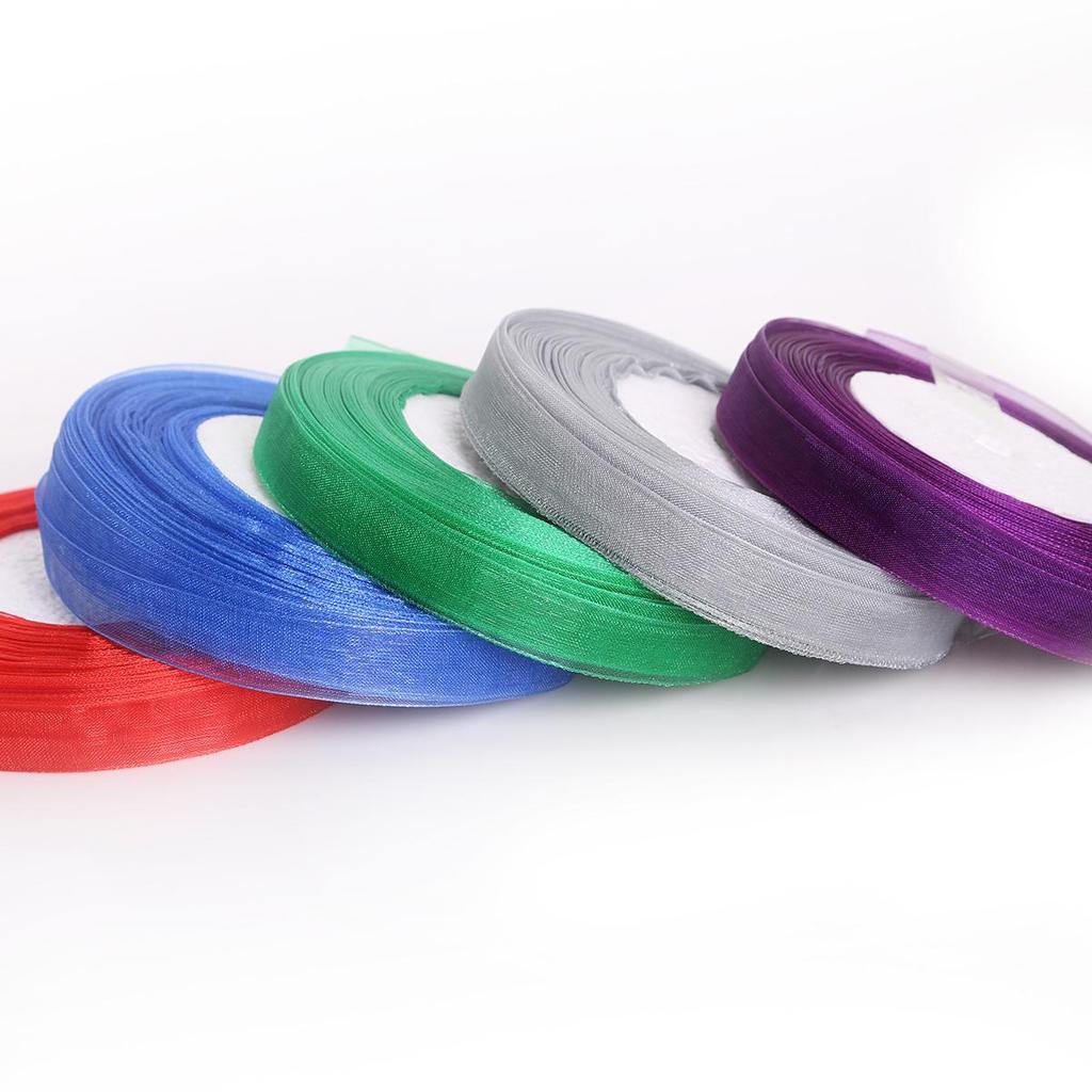 Лента из органзы прозрачная для DIY, 12 мм, 50 м