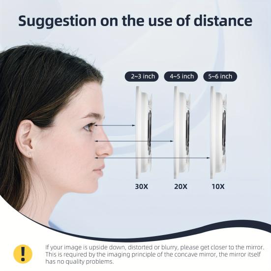 10/20/30X Magnifying Mirror with Tweezers Portable Travel Wall Hanging Handheld Desktop Men Women Magnified Makeup Vanity Mirror