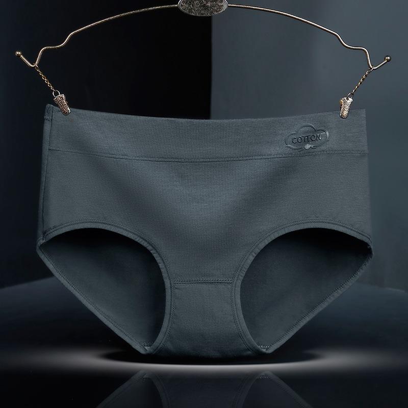 Дышащее и модное хлопковое женское нижнее белье, удобное нижнее белье со средней талией, женское эластичное треугольное нижнее белье с принтом