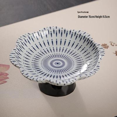 Zhi Shi Винтажная китайская фруктовница на высокой ножке