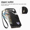 Wallet Flip Case for Motorola Moto G06 Power G04 G24 G04S G35 G55 G84 5G PU Leather with Zipper, Card Slots, Hand Strap