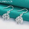 URMYLADY 925 Sterling Silver Tree Of Life Earrings For Women Charm Wedding Party Fashion Jewelry