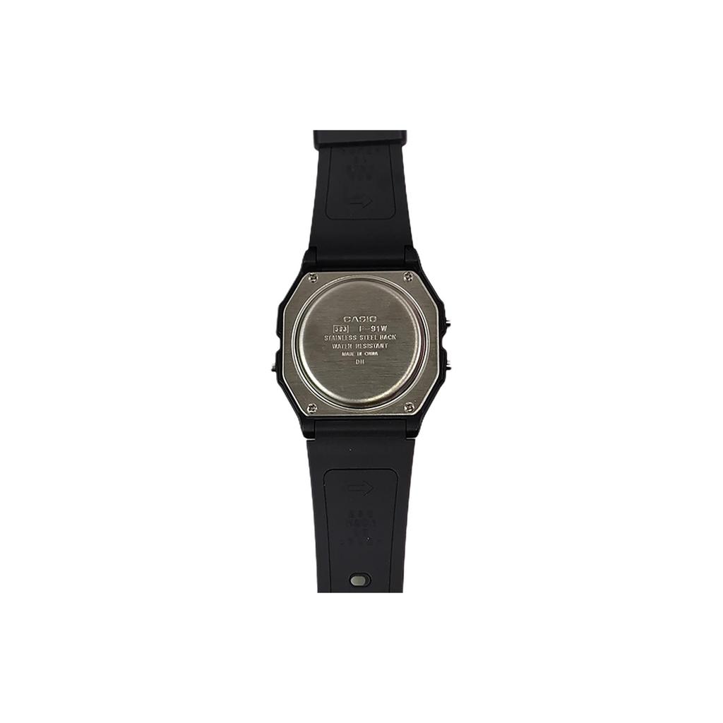 Casio Унисекс ПОДРОСТКОВЫЕ Черные Часы F-91W-1(Watch3--)