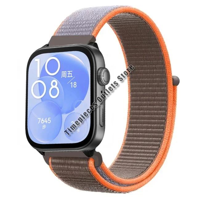 Нейлоновый ремешок-петля для Huawei Watch Fit 3 Sport, дышащий сменный браслет, браслет для Huawei Watch Fit 3, аксессуары для ремня